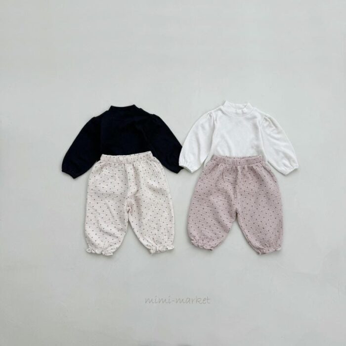 正韓秋季12~18m - 點點棉褲 / 三色：圖片 3