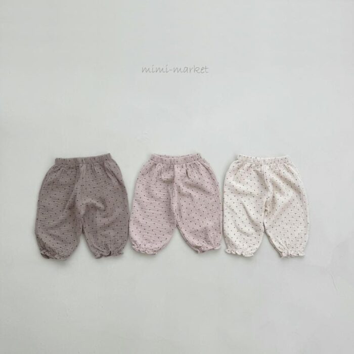 正韓秋季12~18m - 點點棉褲 / 三色：圖片 5