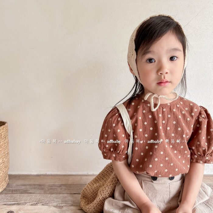 韓版夏季80~130cm - 森林日系點點上衣 / 二色