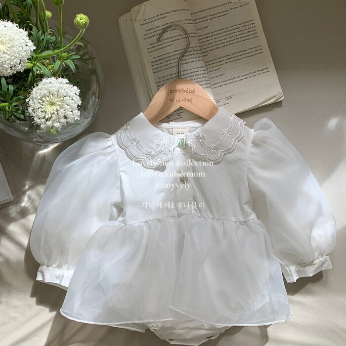 韓版秋季 66~90cm - 網紗小公主包屁衣 週歲