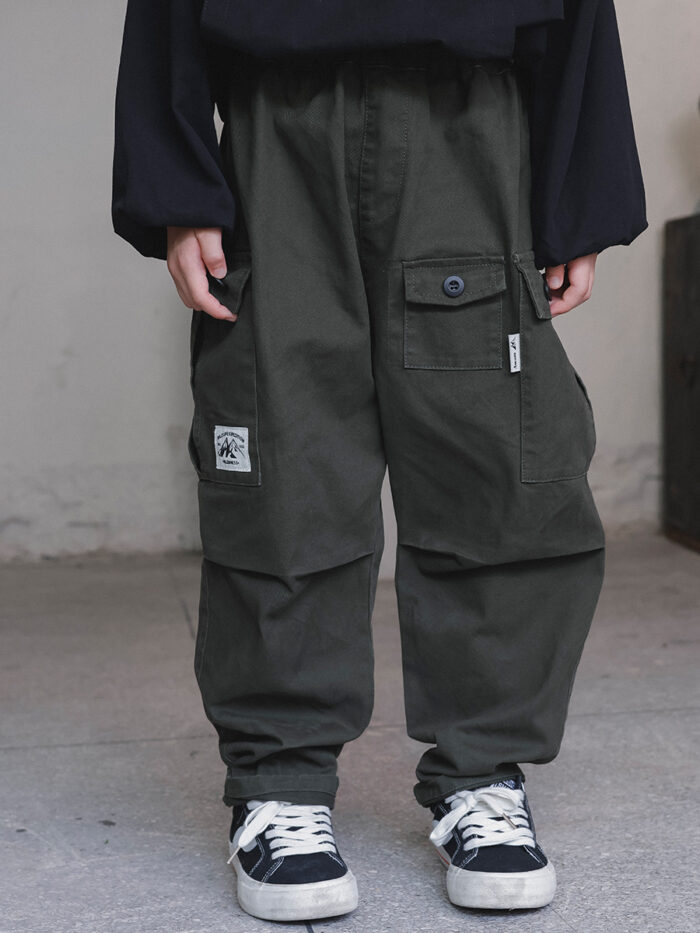 凹豆秋季110~170cm - 直筒休閒褲 / 三色：圖片 3
