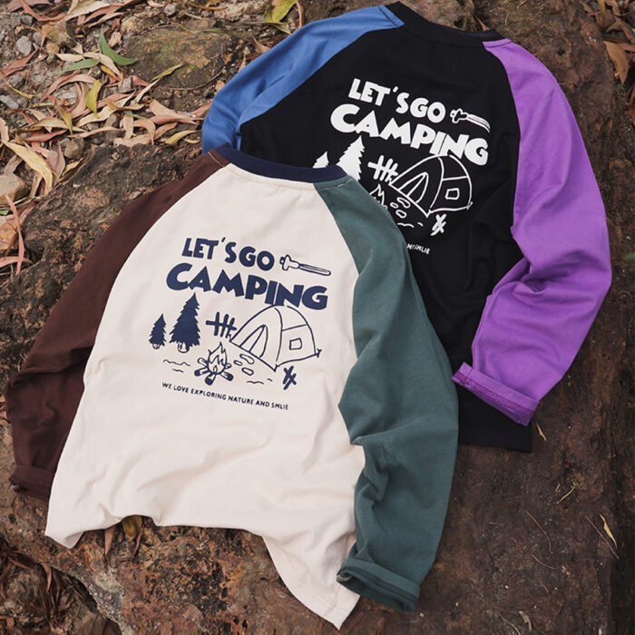 凹豆秋季100~170cm - 撞色露營上衣 / 二色