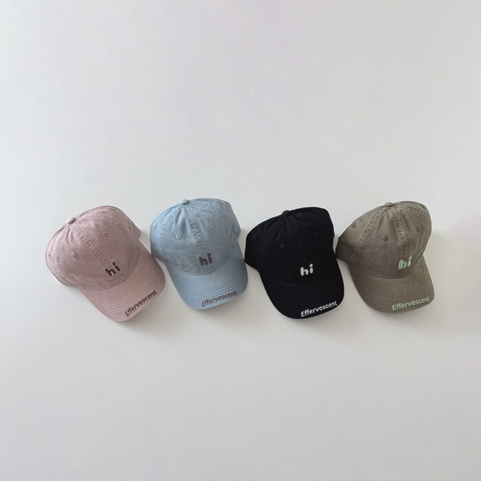 秋季童帽4~12y - 英文刺繡鴨舌帽 / 7色：圖片 3