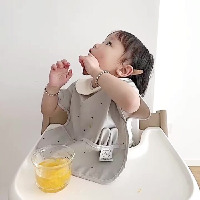 5~36m寶貝防水罩衣 吃飯短袖兜兜 / 13色：圖片 3