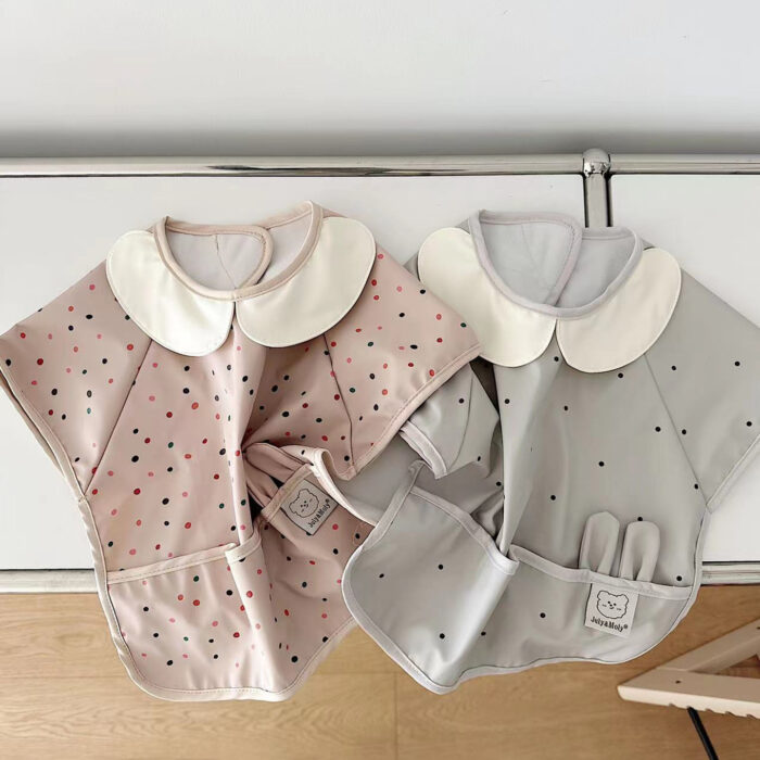 5~36m寶貝防水罩衣 吃飯短袖兜兜 / 13色
