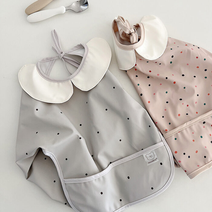 6~36m長袖防水罩衣 寶貝吃飯神氣兜兜 / 三色