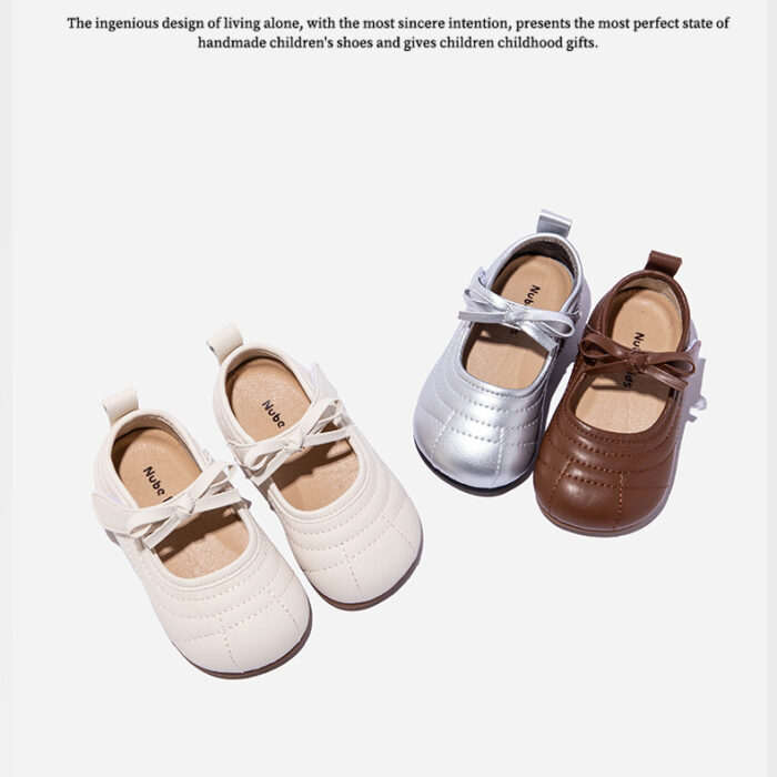 12.5~15.5cm - 絎縫蝴蝶結公主鞋 / 三色