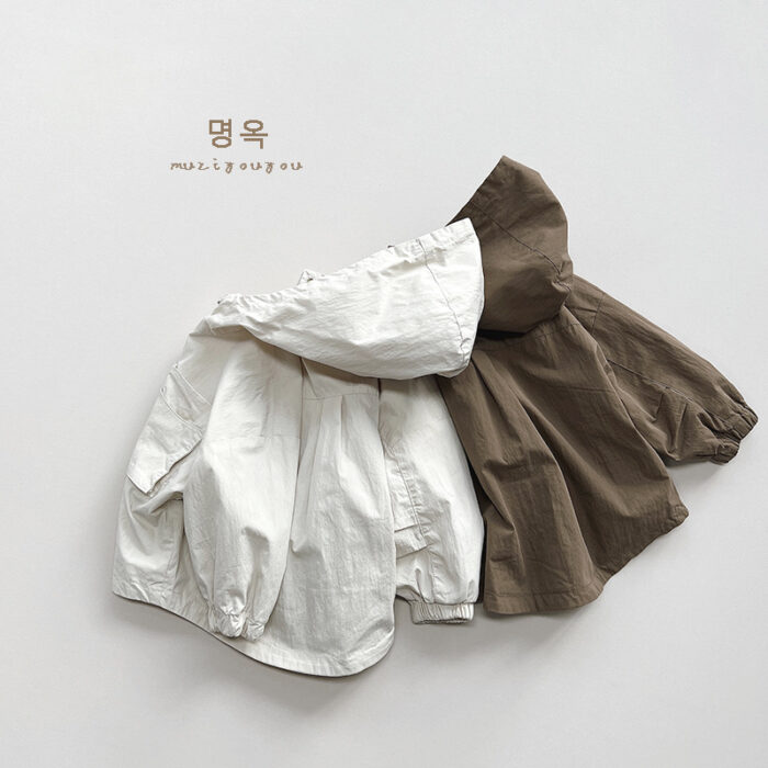 韓版秋季80~130cm - 連帽復古外套 / 二色：圖片 4