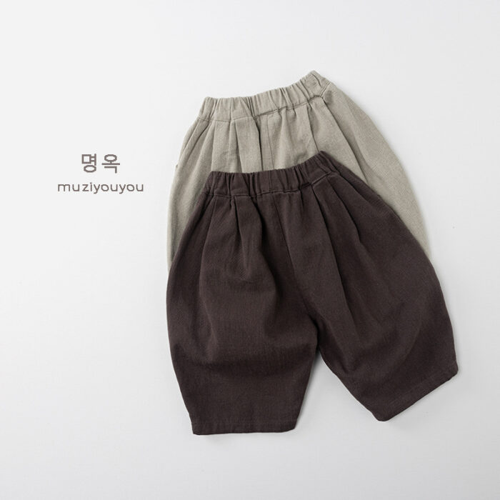 韓版秋季80~130cm - 日系百搭闊腿褲 / 二色：圖片 7