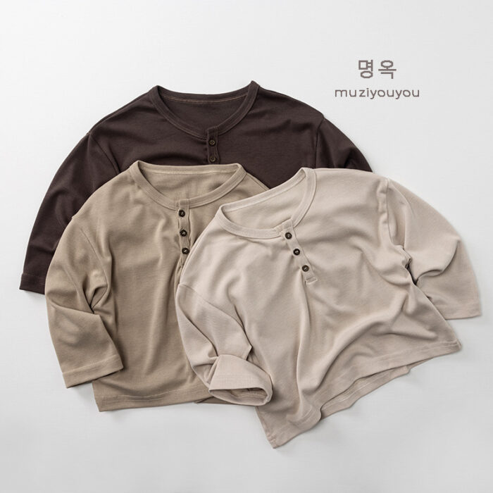 韓版秋季80~130cm - 日系百搭上衣 / 三色