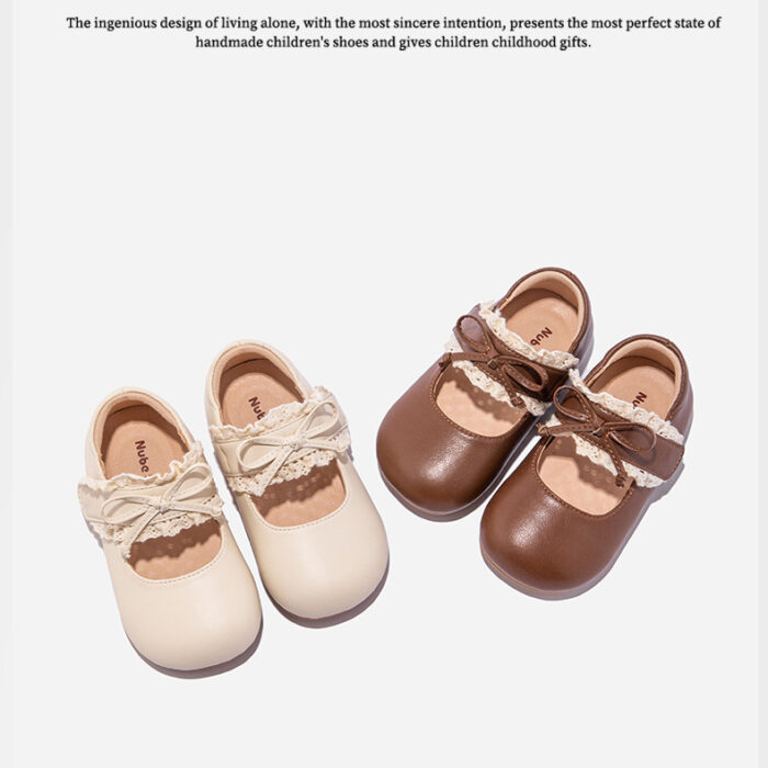 12.2~17cm - 蕾絲花邊皮鞋 公主鞋 / 二色