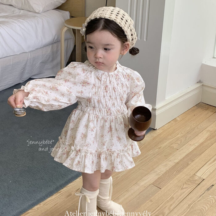 韓版秋季 66~90cm - 小公主碎花包屁裙