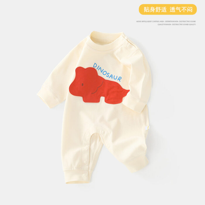 韓版秋季66~100cm - 恐龍連身衣