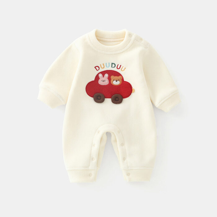 韓版秋季66~100cm - 可愛車車連身衣