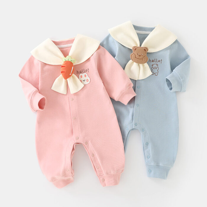 韓版秋季66~100cm - 可愛海軍連身衣 / 二色