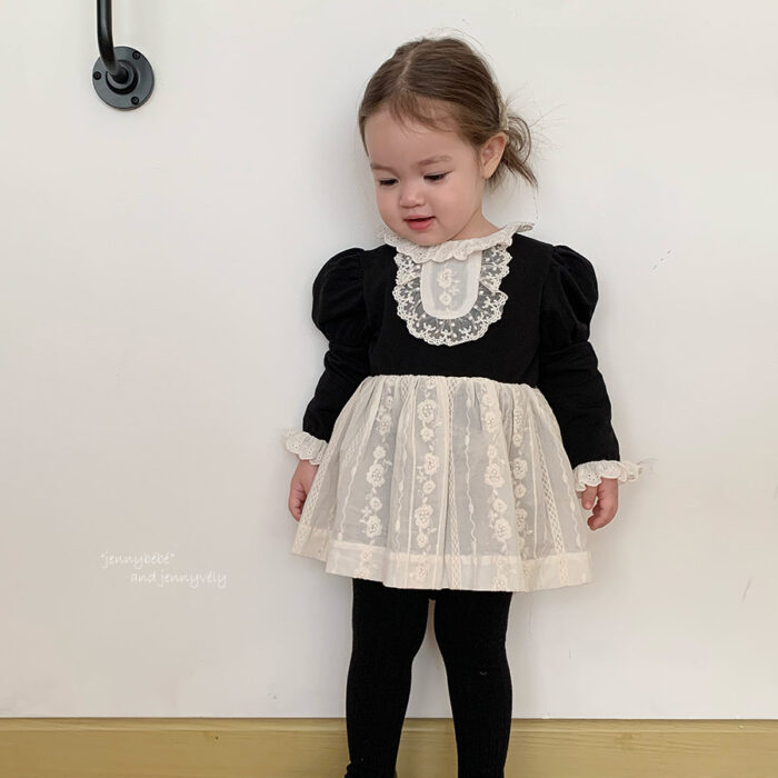 韓版秋季 66~90cm - 典雅蕾絲公主包屁裙