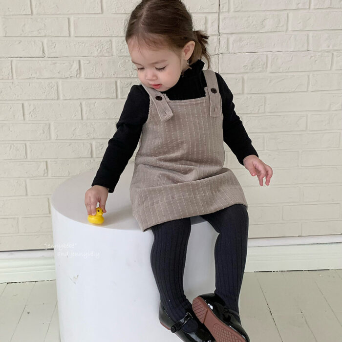 韓版秋季 73~100cm - 英倫風背帶裙/上衣