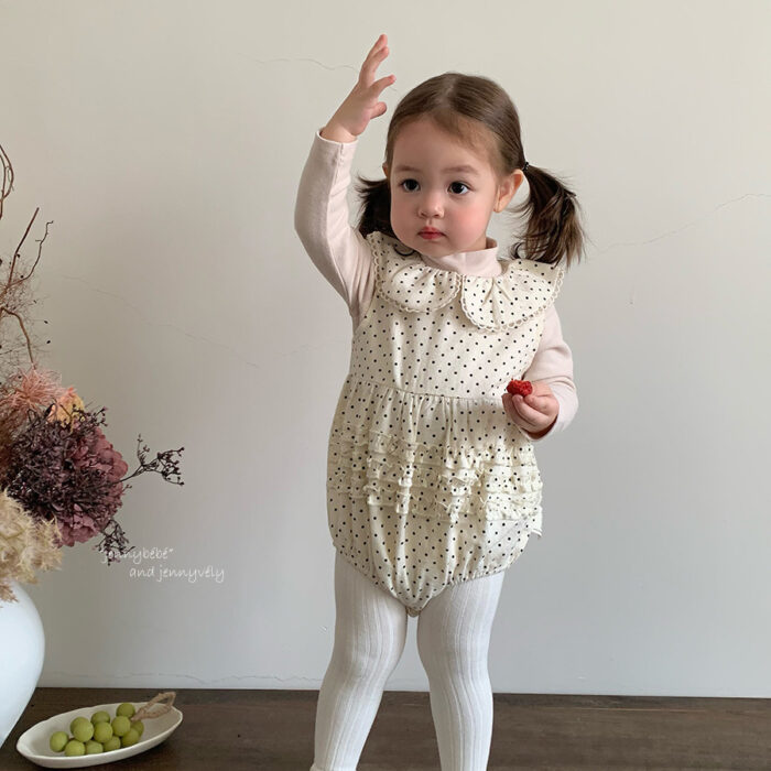 韓版秋季 66~90cm - 點點包屁衣/打底衣