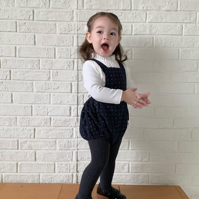 韓版秋冬 73~100cm - 夾棉調帶包屁褲/打底衣