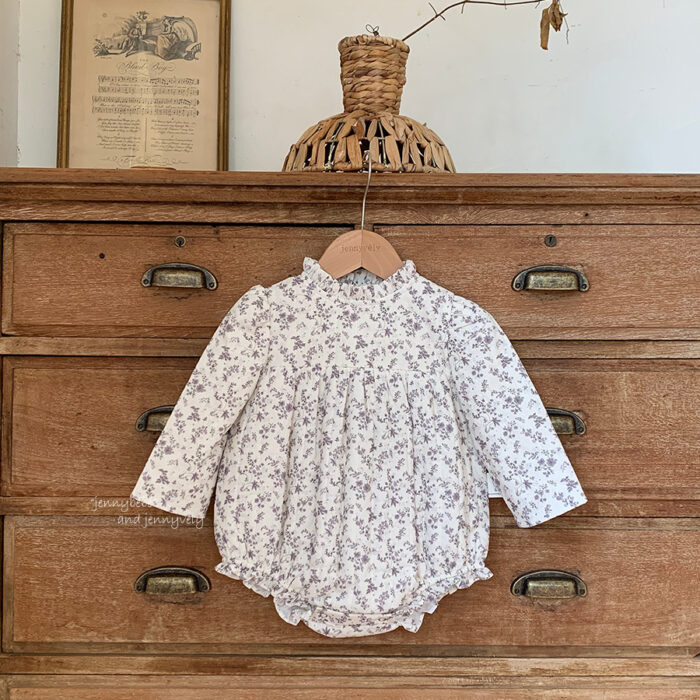 韓版秋冬 66~90cm - 夾棉碎花包屁衣