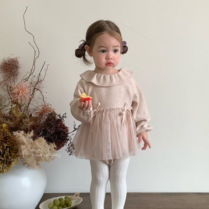 韓版秋季 66~90cm - 甜美網紗包屁裙