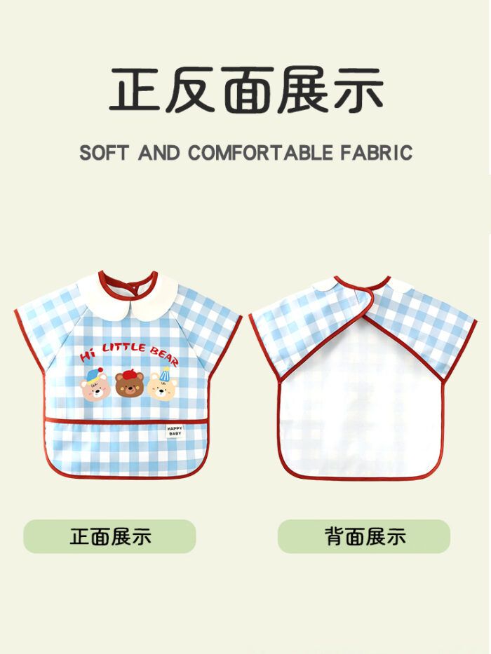 寶寶吃飯防水兜兜(短袖) / 三色：圖片 4