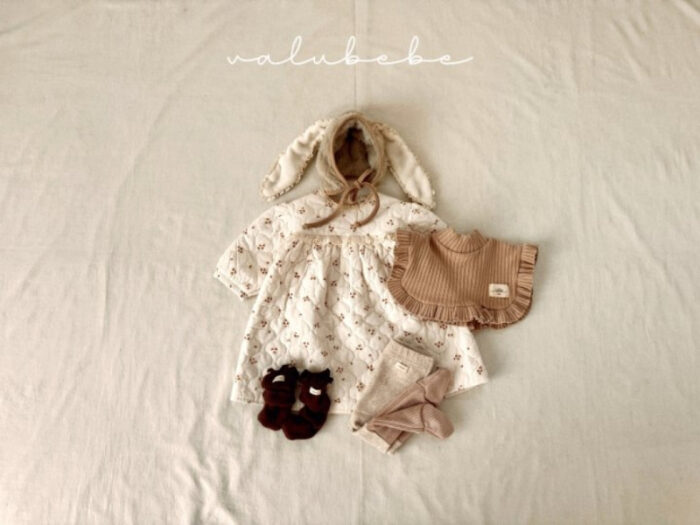正韓冬季Babe - 碎花絎縫洋裝 / 二色：圖片 5