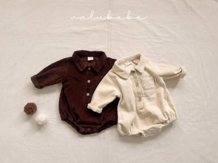 正韓冬季Babe - 燈心絨包屁衣 / 二色