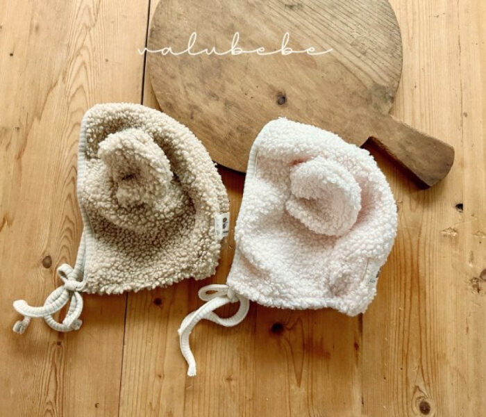 正韓冬季Babe - 毛毛熊耳帽 / 二色