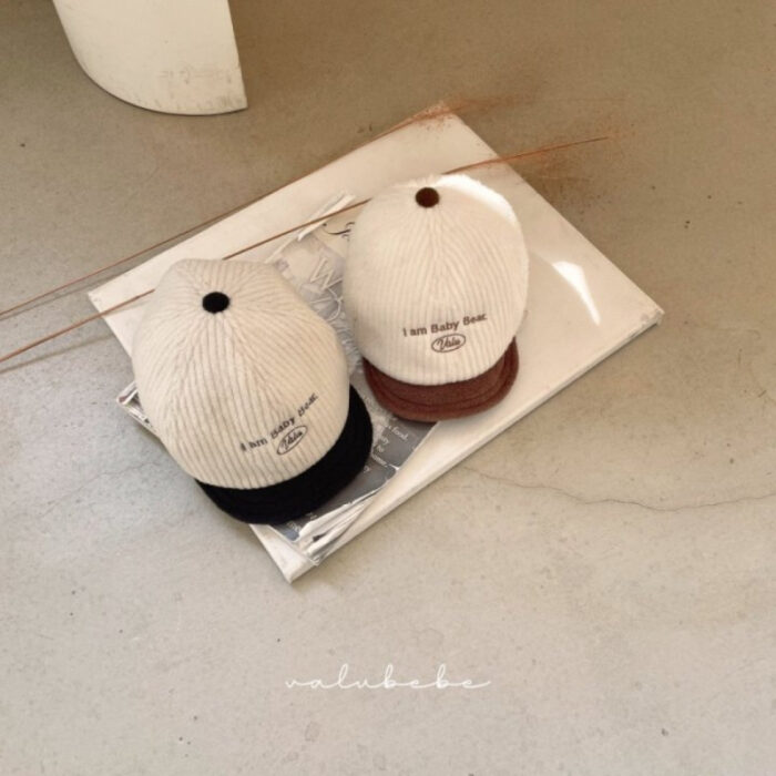 正韓冬季Babe - 小帽沿燈心絨棒球帽 / 二色