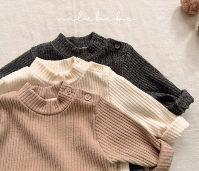 正韓冬季Babe - 羅紋百搭上衣 / 三色