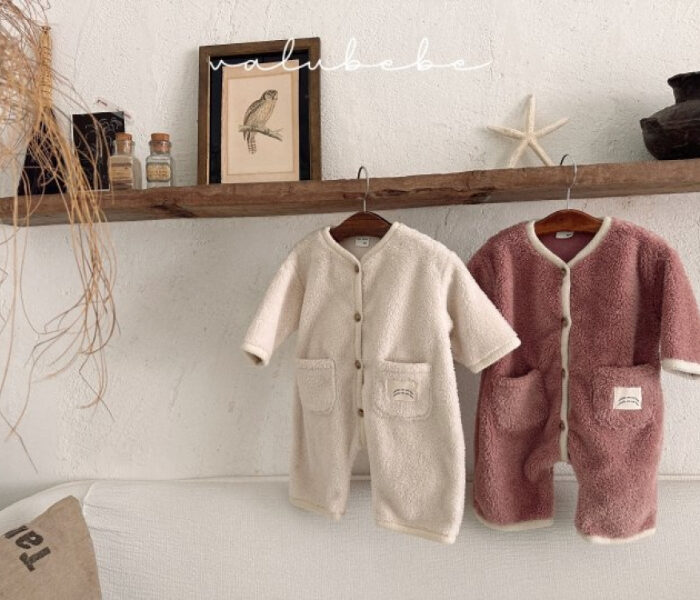 正韓冬季Babe - 毛毛連身衣 / 二色