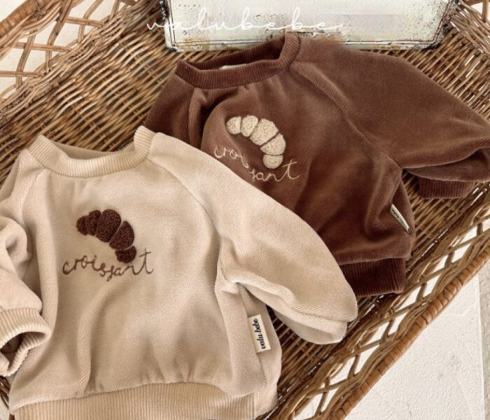 正韓冬季Babe - 牛角麵包上衣 / 二色