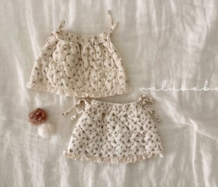 正韓冬季Babe - 愛心碎花絎縫裙 / 二色