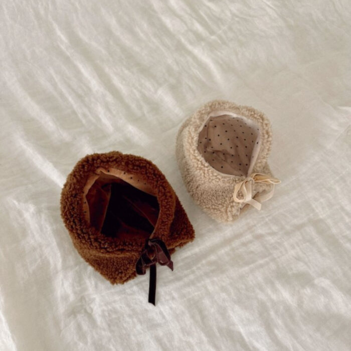 正韓冬季Babe - 毛毛雙面帽 / 二色