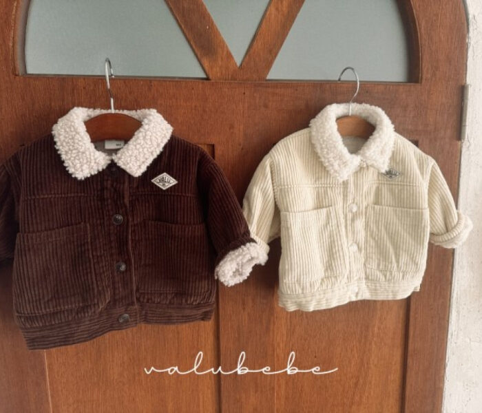 正韓冬季Babe - 燈心絨率性夾克 / 二色