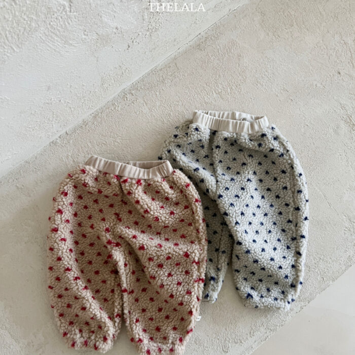 正韓冬季1~6y - 點點毛毛褲 / 二色