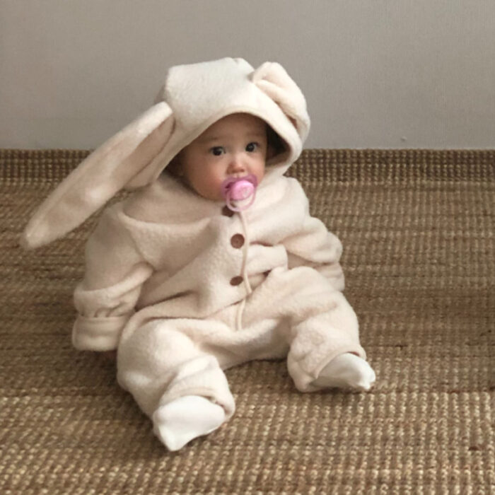 正韓冬季 0~18m - 兔耳連身衣 / 二色