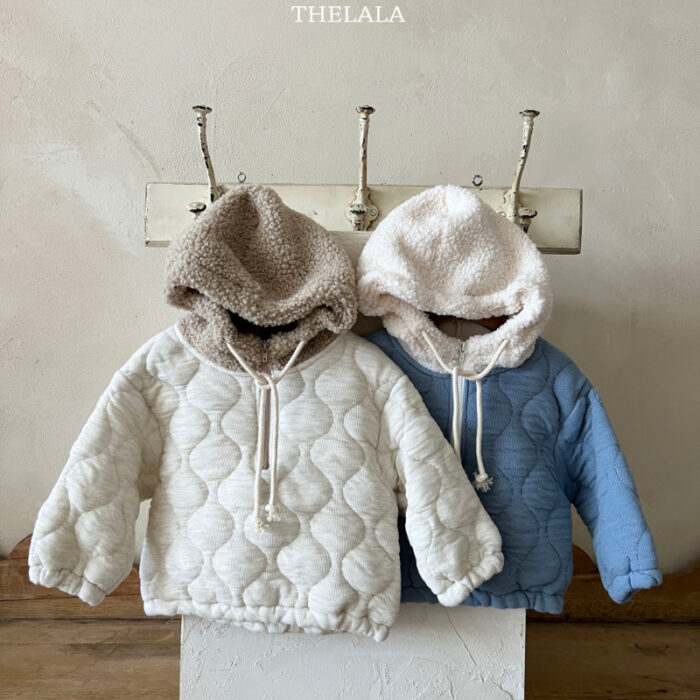 正韓冬季1~6y - 絎縫連帽上衣 / 二色