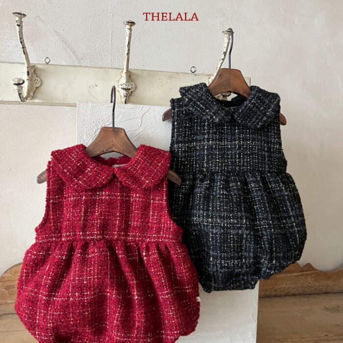 正韓冬季0~18m - 小香風圓領包屁衣 / 二色