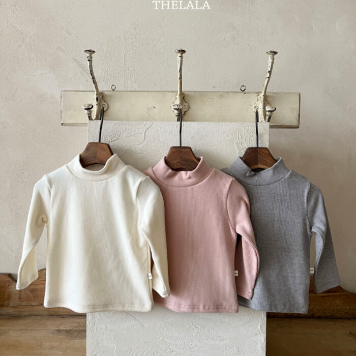 正韓冬季1~6y - 百搭素色微領上衣 / 三色