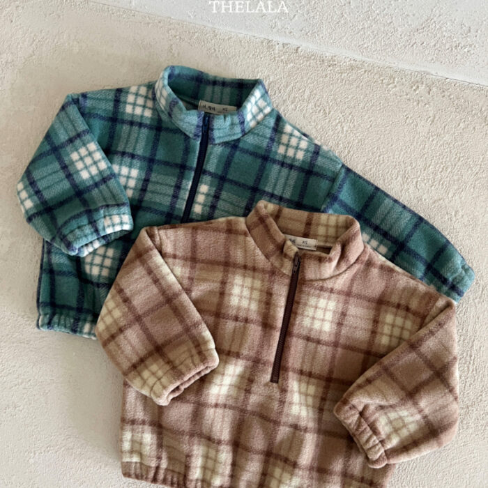正韓冬季1~6y - 格紋休閒上衣 / 二色