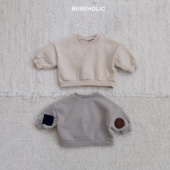 正韓冬季3~18m - 素色拚塊上衣 / 二色