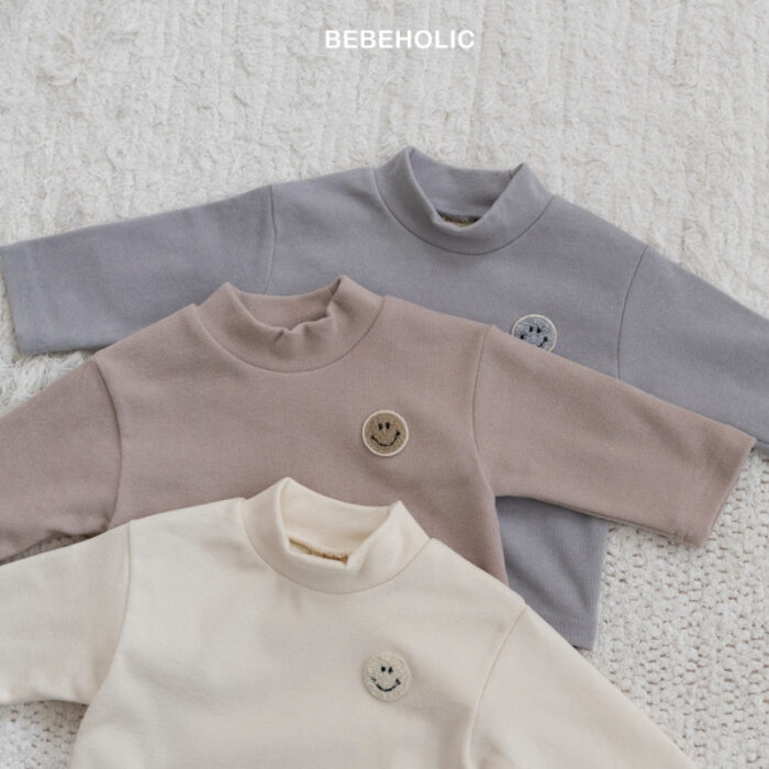 正韓冬季3~18m - 笑臉微領上衣 / 三色