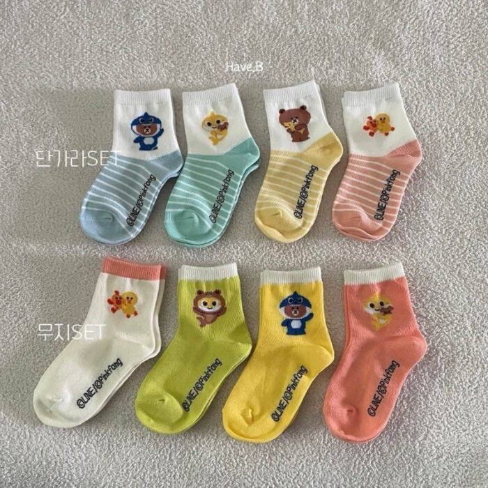 正韓冬季13~17cm - Baby Shark 熊大系列四件一組 / 二色