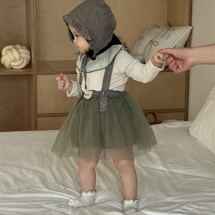 韓版夏季73~100cm - 森林網紗套裝(上衣+裙子)