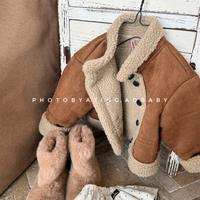 韓版冬季80~130cm - 皮毛一體外套