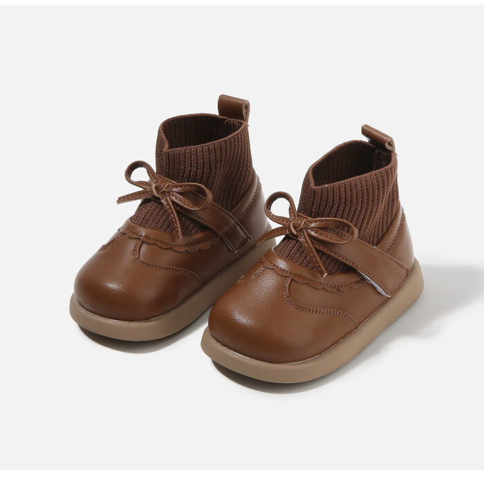 12.5~16.5cm - 襪子鞋蝴蝶結公主鞋 / 三色