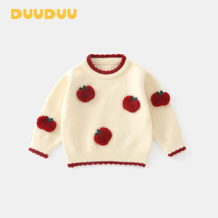 韓版冬季80~120cm - 蘋果毛衣 / 二色