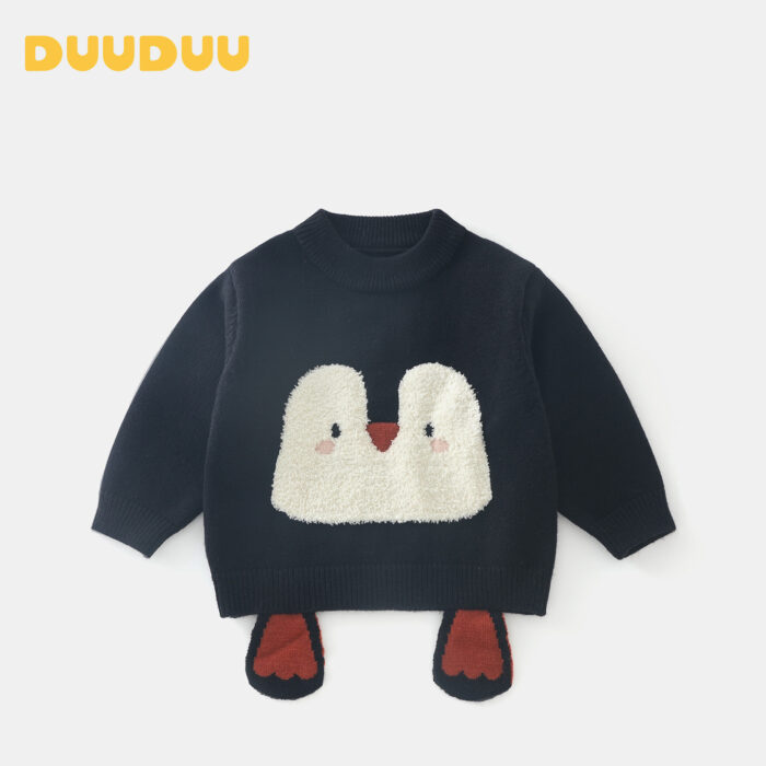 韓版冬季80~120cm - 可愛企鵝毛衣